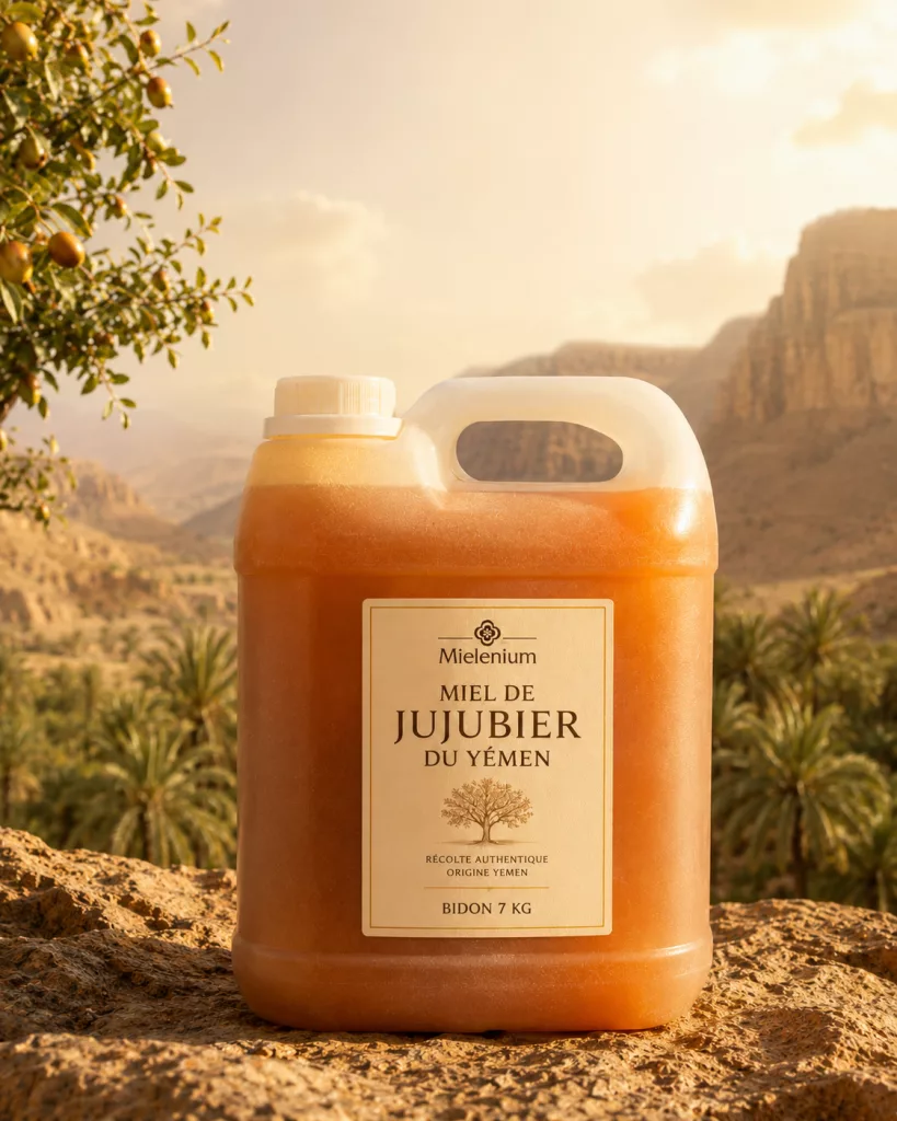 Bidon de 7 kg de miel de jujubier du Yémen Wadi Doan