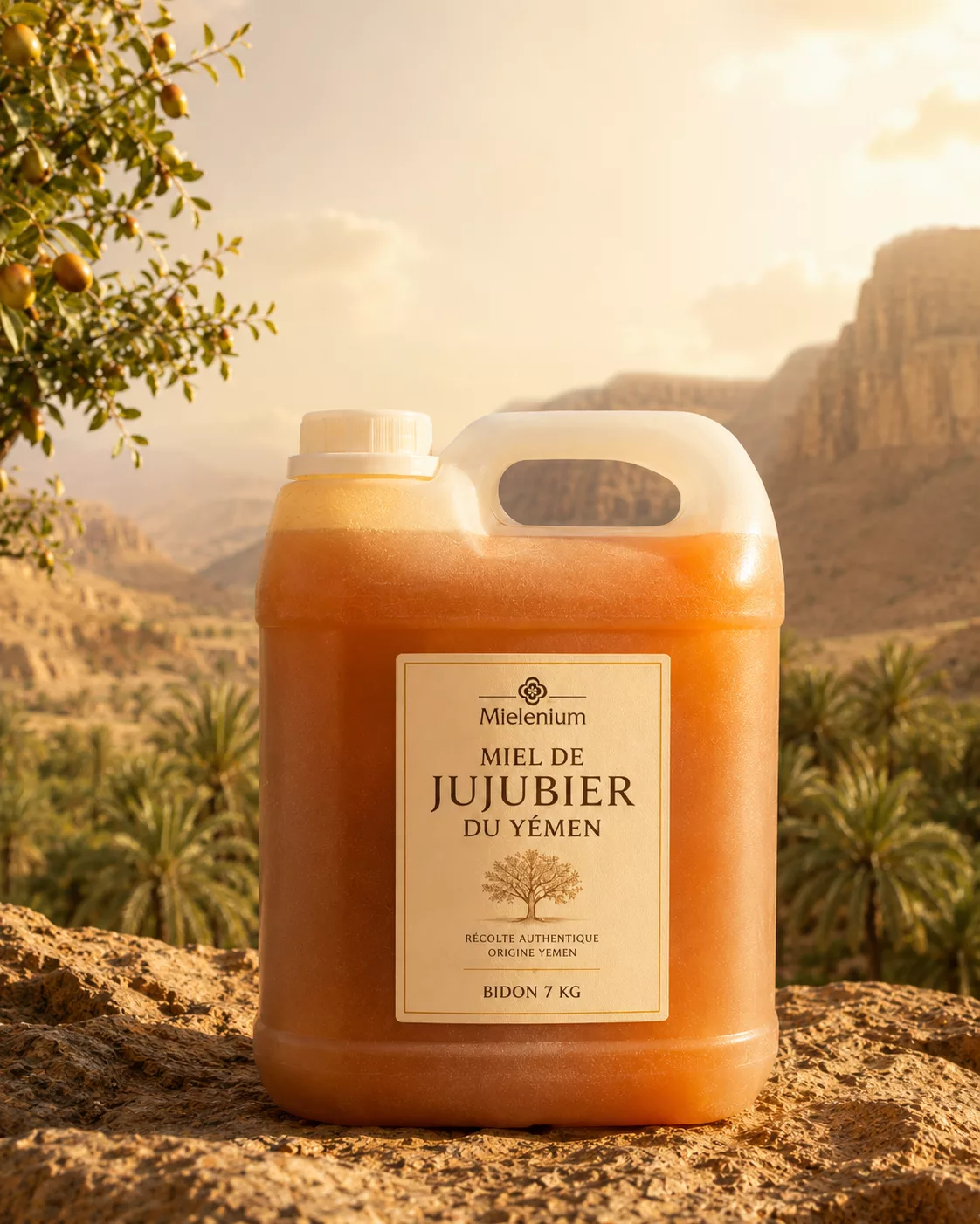 Bidon de 7 kg de miel de jujubier du Yémen Wadi Doan